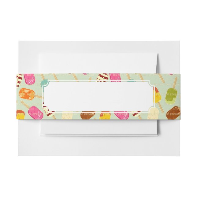 Bandeau De Faire-part Motif de crème glacée (Devant Example)
