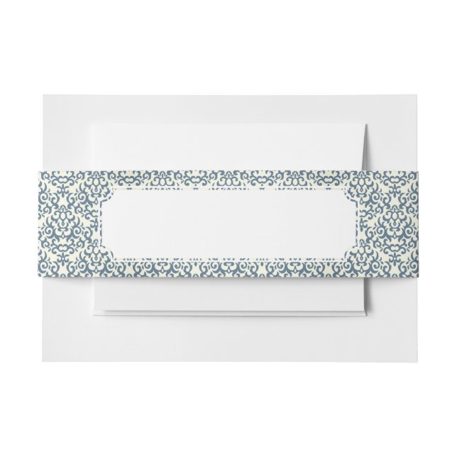 Bandeau De Faire-part Motif de damassé sur l'arrière - plan 2 de (Devant Example)