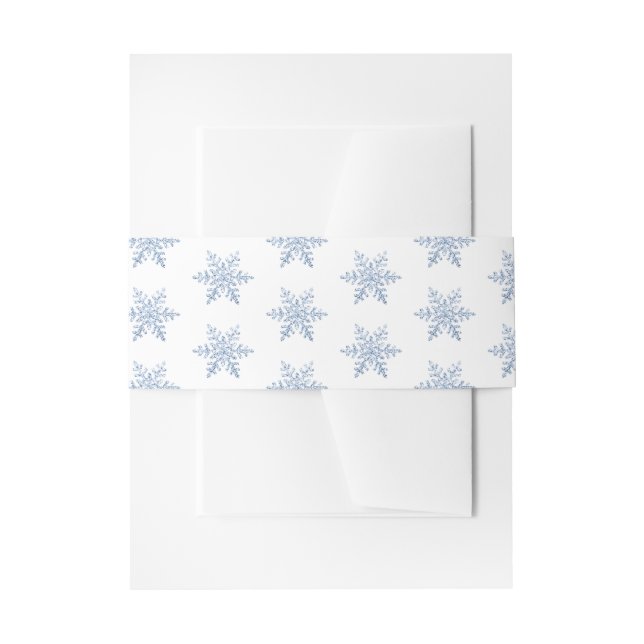 Bandeau De Faire-part Motif de flocon de neige pailleté (Devant example)