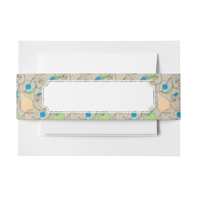 Bandeau De Faire-part Motif de fruits (Devant Example)