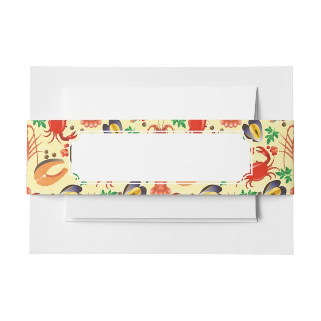 Bandeau De Faire-part Motif de fruits de mer (Devant Example)