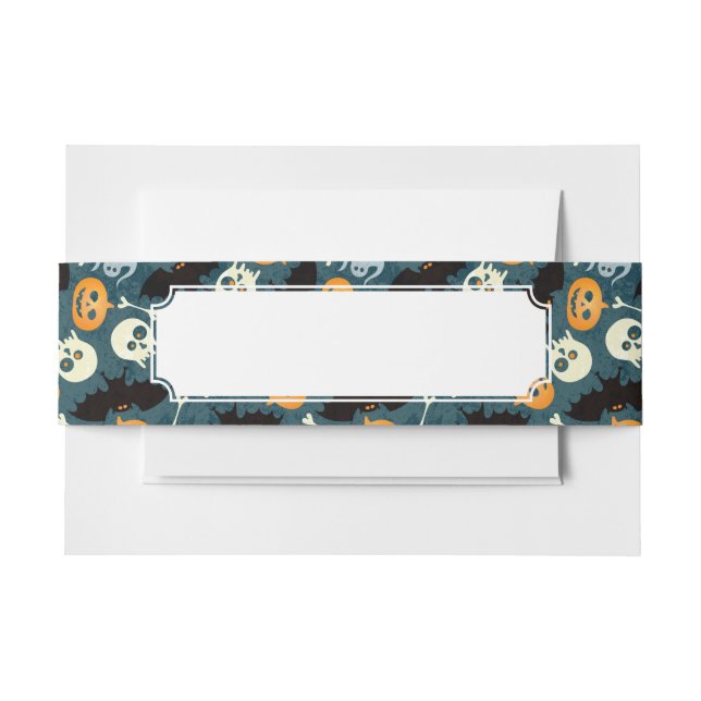 Bandeau De Faire-part Motif de Halloween (Devant Example)