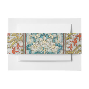 Bandeau De Faire-part Motif de jonquille Art nouveau vintage Verneuil