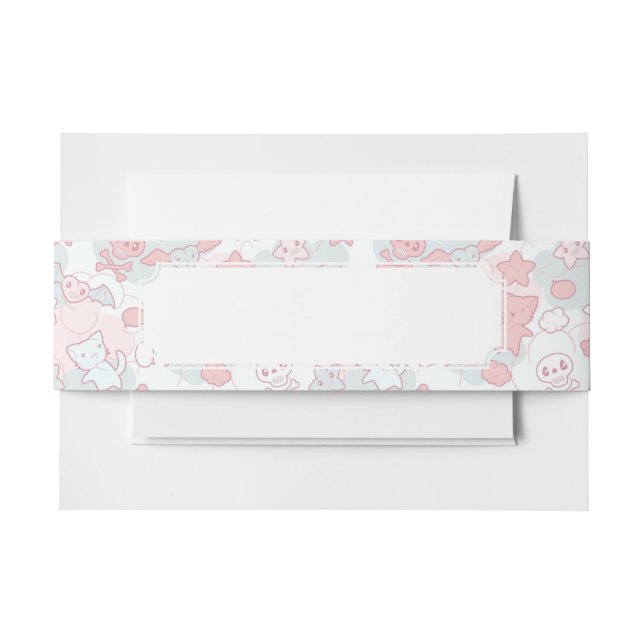 Bandeau De Faire-part motif de kawaii avec le griffonnage (Devant Example)