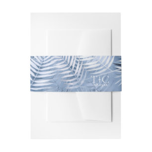 Bandeau De Faire-part Motif de mariage feuille de palmier luxuriante ble