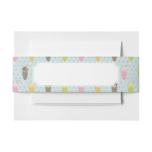 Bandeau De Faire-part Motif de milkshake