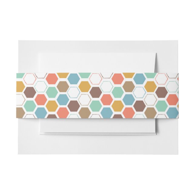 Bandeau De Faire-part Motif de module de ruche d'abeille (Devant Example)