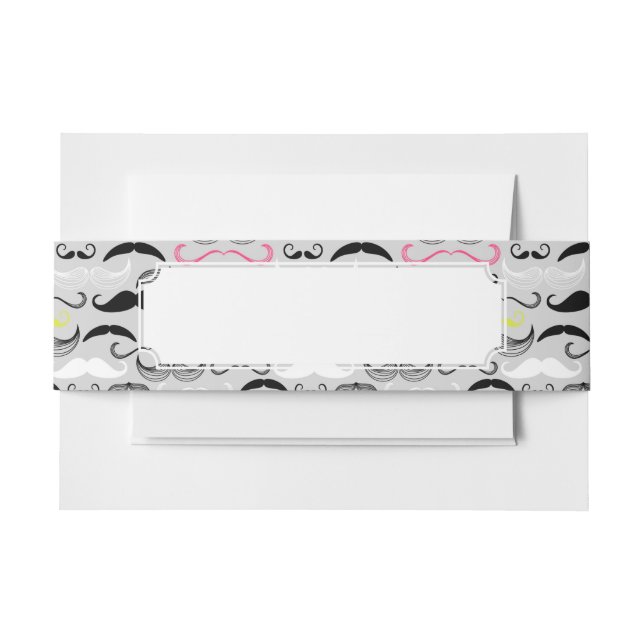 Bandeau De Faire-part Motif de moustache, rétro style (Devant Example)