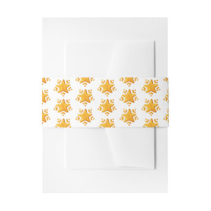 Bandeau De Faire-part Motif de neige de Noël doré