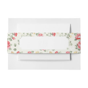 Bandeau De Faire-part Motif de papier peint d'élégance des roses roses