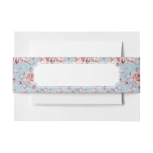 Bandeau De Faire-part Motif de papier peint d'élégance des roses roses