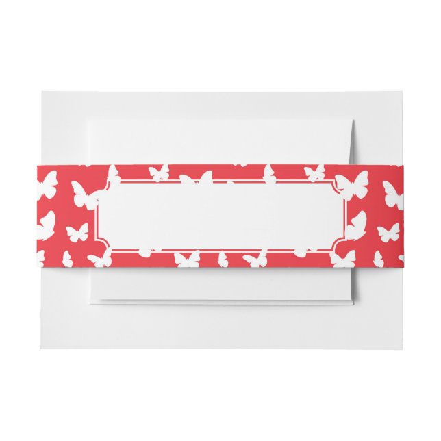 Bandeau De Faire-part Motif de papillon 2 (Devant Example)