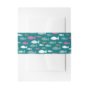 Bandeau De Faire-part Motif de poisson vert mignon