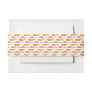 Bandeau De Faire-part Motif de poissons de natation d'art populaire