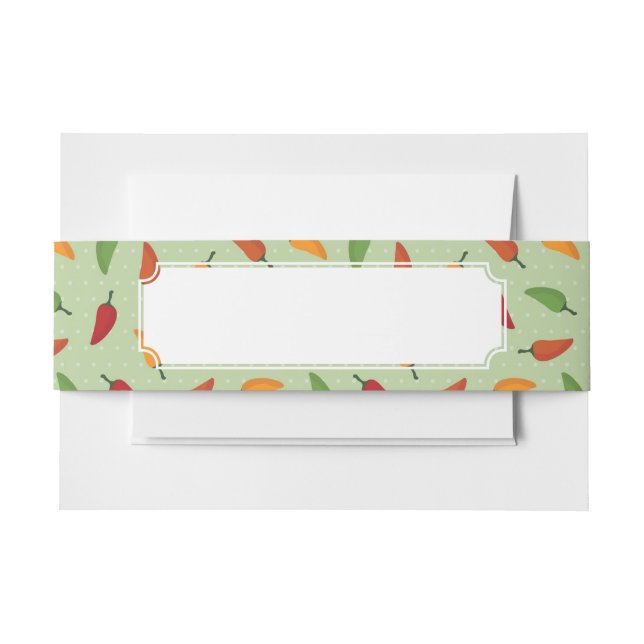 Bandeau De Faire-part Motif de poivre de piments (Devant Example)