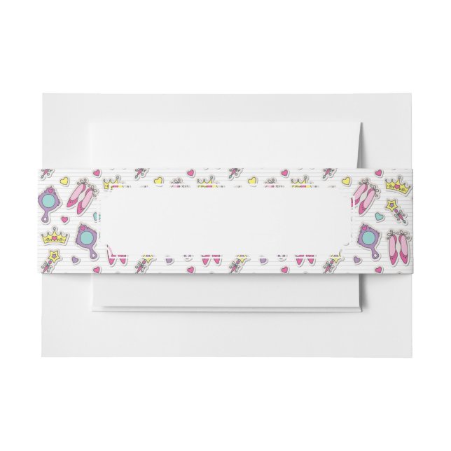 Bandeau De Faire-part motif de princesse de papillon (Devant Example)