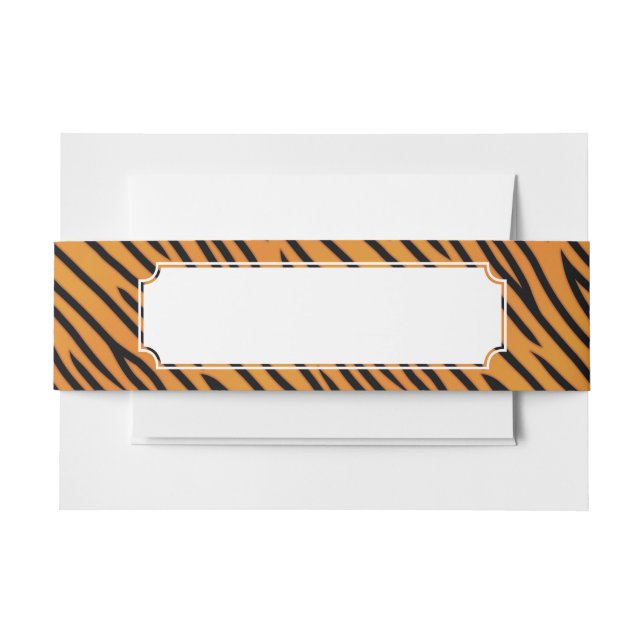 Bandeau De Faire-part Motif de rayure de tigre (Devant Example)