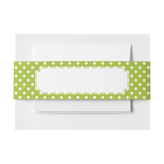 Bandeau De Faire-part Motif de ressort avec le pois blanc (Devant Example)