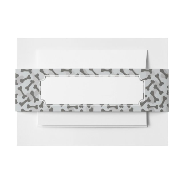 Bandeau De Faire-part Motif de texture d'os à fond gris (Devant Example)