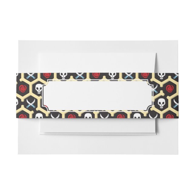 Bandeau De Faire-part Motif de thème de bandit (Devant Example)