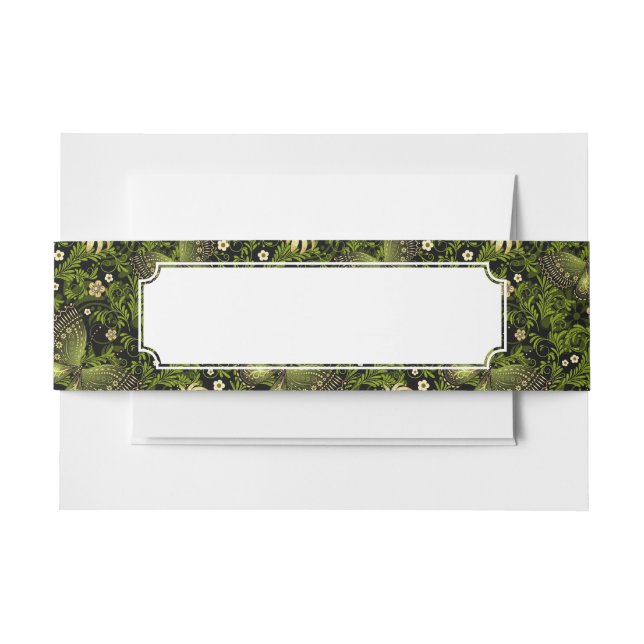 Bandeau De Faire-part Motif de Vert-or de ressort (Devant Example)