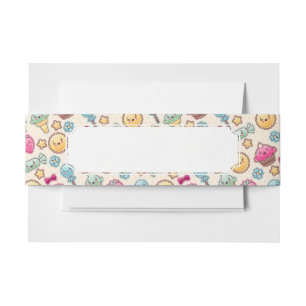 Bandeau De Faire-part Motif d'enfant de Kawaii avec des griffonnages