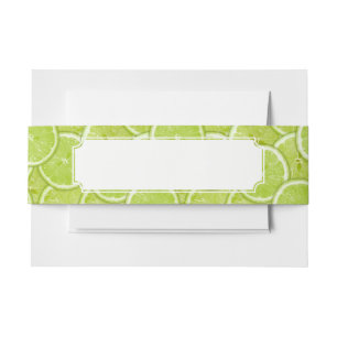 Bandeau De Faire-part Motif des tranches vertes de chaux