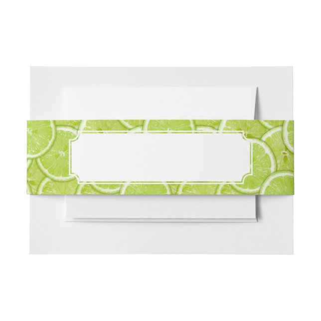 Bandeau De Faire-part Motif des tranches vertes de chaux (Devant Example)