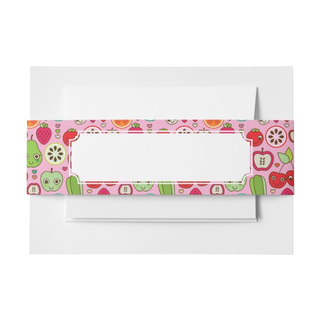 Bandeau De Faire-part motif d'illustration de cuisine de fruit (Devant Example)