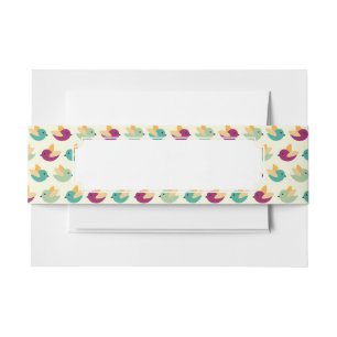 Bandeau De Faire-part Motif d'oiseaux
