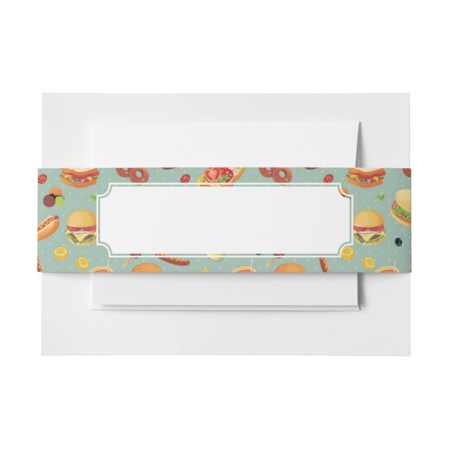 Bandeau De Faire-part Motif élégant d'aliments de préparation rapide (Devant Example)