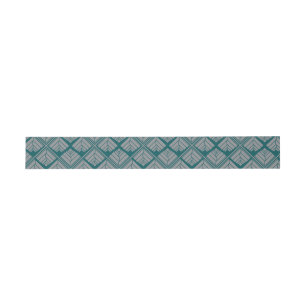 Bandeau De Faire-part Motif feuille carré Turquoise neutre