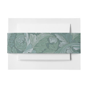 Bandeau De Faire-part Motif feuille d'acanthe bleu sarcelle de William M