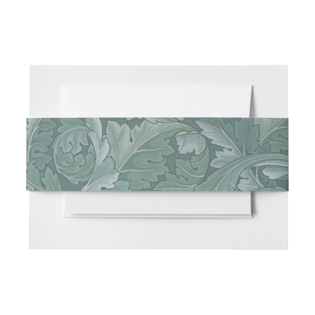 Bandeau De Faire-part Motif feuille d'acanthe bleu sarcelle de William M (Devant Example)