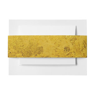 Bandeau De Faire-part Motif FEUILLE D'OR PUR + votre texte / photo