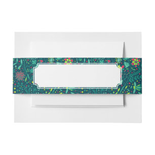 Bandeau De Faire-part Motif floral avec les oiseaux 2 de bande dessinée