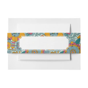 Bandeau De Faire-part Motif floral coloré