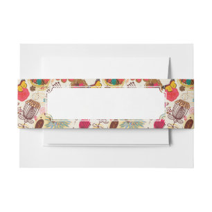 Bandeau De Faire-part Motif floral dans le rétro style 4