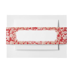 Bandeau De Faire-part Motif floral d'arrière - plan de damassé