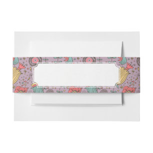 Bandeau De Faire-part Motif floral élégant avec des fleurs