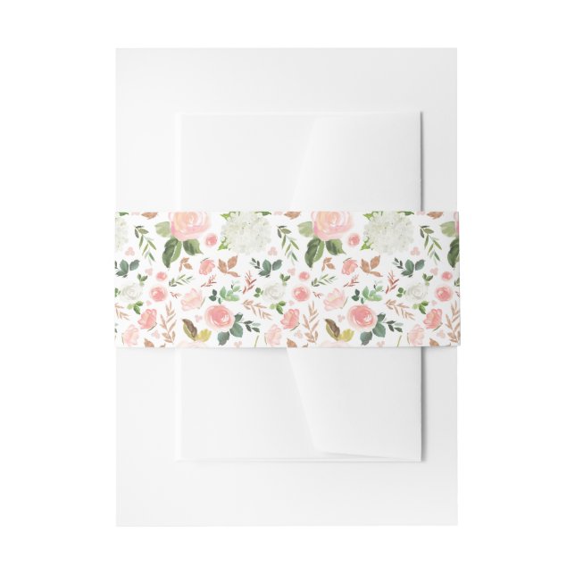Bandeau De Faire-part Motif floral rose | (Devant example)