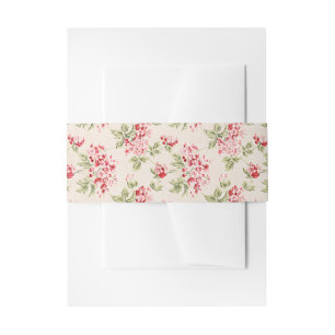 Bandeau De Faire-part Motif floral rose vintage shabby chic