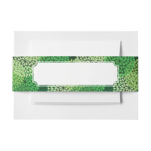 Bandeau De Faire-part Motif floral vert