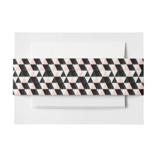 Bandeau De Faire-part Motif géométrique de triangle tirée par la main