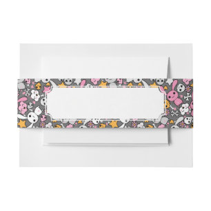 Bandeau De Faire-part motif gris de kawaii