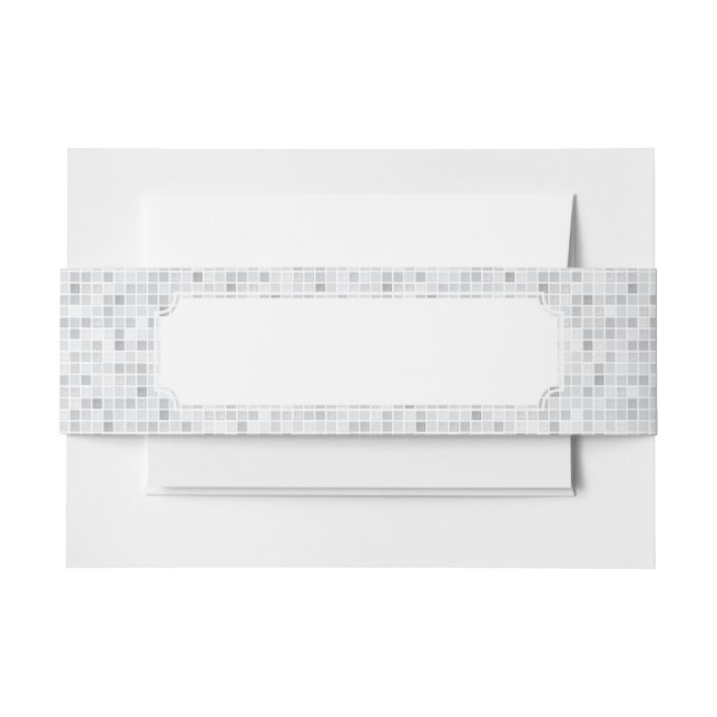 Bandeau De Faire-part Motif gris de tuiles (Devant Example)