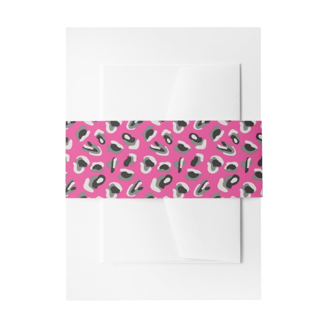Bandeau De Faire-part Motif imprimé animal rose (Devant example)