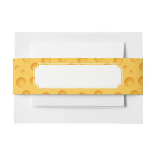 Bandeau De Faire-part Motif jaune de fromage