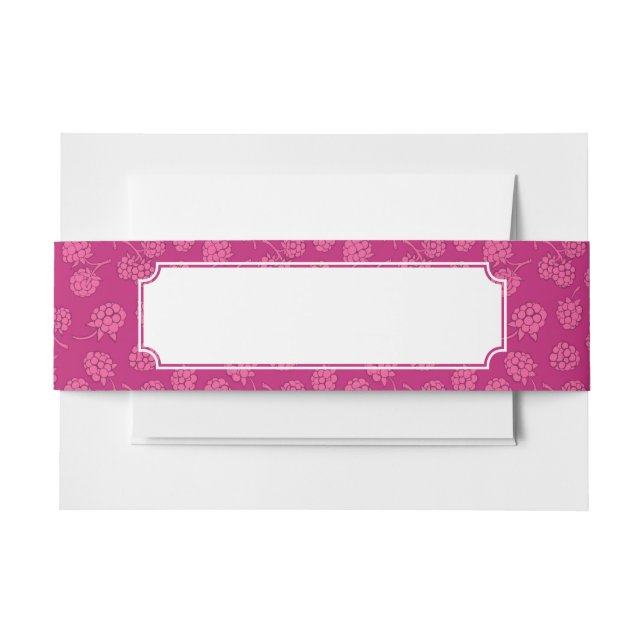 Bandeau De Faire-part Motif magenta de baie (Devant Example)