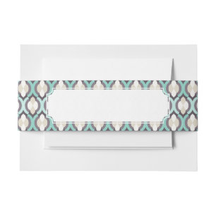 Bandeau De Faire-part Motif marocain de turquoise